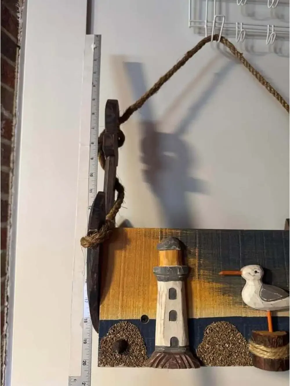 Vintage Nautical beachy Wooden Anchor Wood box